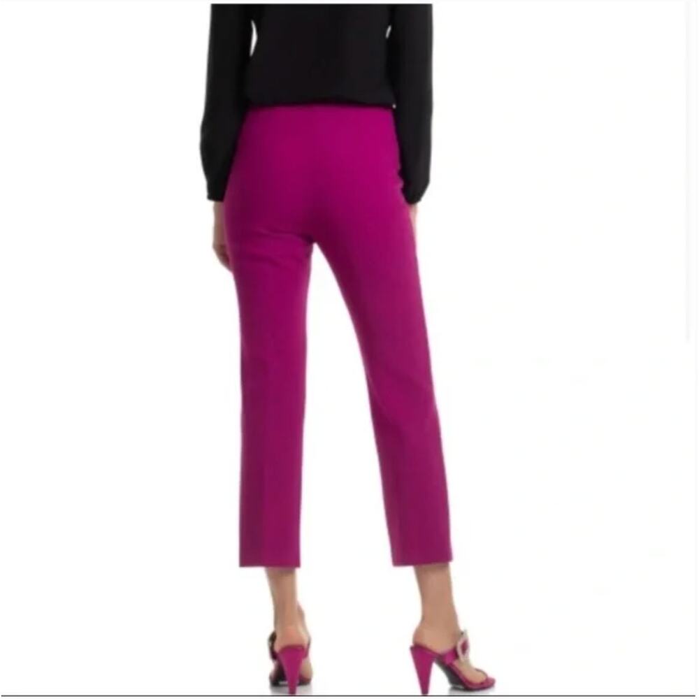 TRINA TURK Jarreau Colette Luxe Cropped Trouser Pants Fuschia Pink Size 4